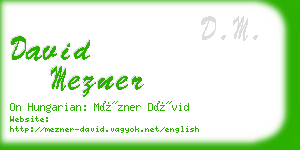 david mezner business card